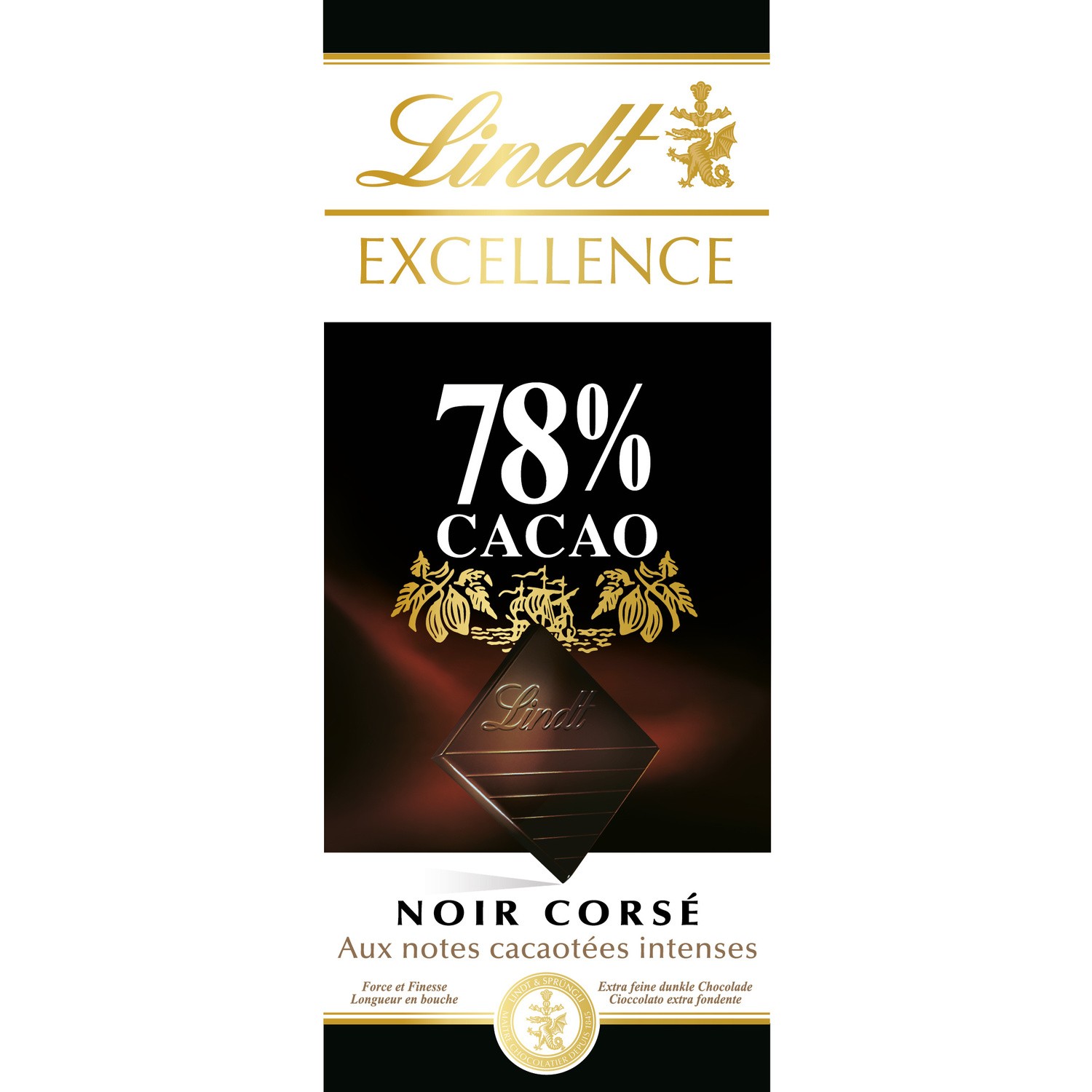Chocolat Noir Corsé 78% Cacao